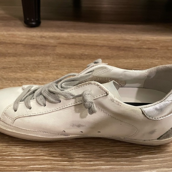 Golden Goose White and Silver Sneakers - Picture 3 of 7